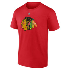 NHL Connor Bedard Chicago Blackhawks Fanatics Authentic Stack Name & Number T-Shirt - Red