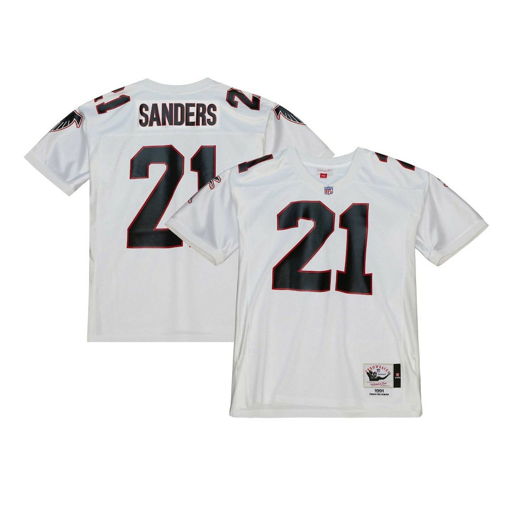 NFL Deion Sanders Atlanta Falcons 1991 Authentic Throwback Retired Player Jersey - White for sale
