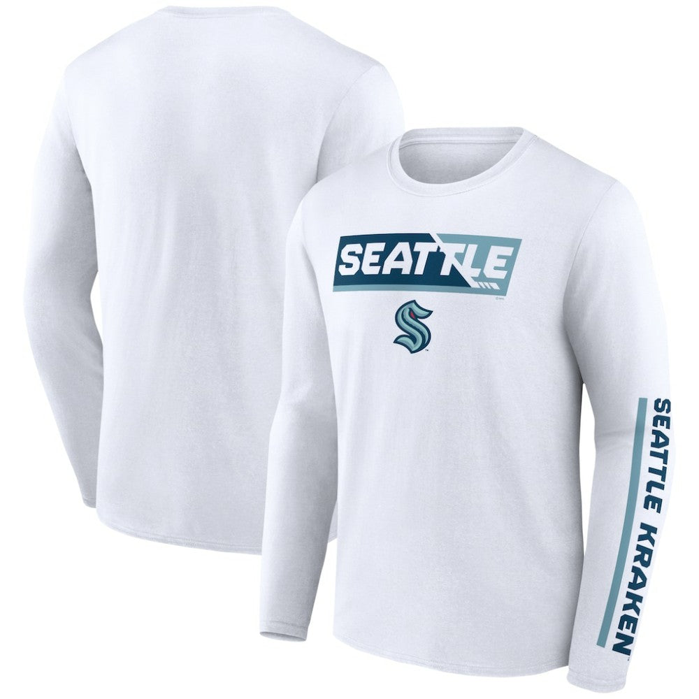 NHL Seattle Kraken Fanatics Breakaway Combo Long Sleeve T-Shirt - White