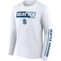 NHL Seattle Kraken Fanatics Breakaway Combo Long Sleeve T-Shirt - White