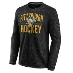 NHL Pittsburgh Penguins Fanatics Iced Out Long Sleeve T-Shirt - Gray