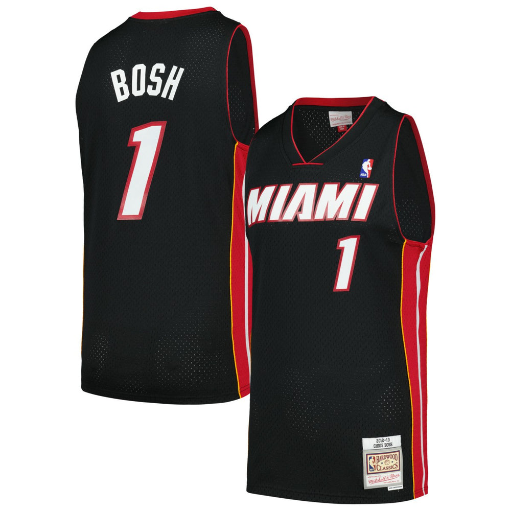 NBA Chris Bosh Miami Heat 2012/13 Hardwood Classics Swingman Jersey - Black