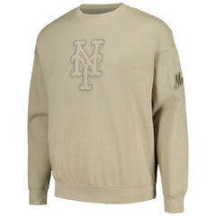 New York Mets Pro Standard Neutral Drop Shoulder Pullover Sweatshirt - Pewter Pullover