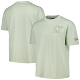 Miami Marlins Pro Standard Oversized Neutral CJ Dropped Shoulders T-Shirt - Mint T-shirts