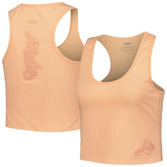 Atlanta Braves Pro Standard Women's Neutral Fitted Racerback Tank Top - Orange Tanks