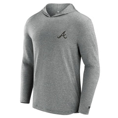 Atlanta Braves Fanatics Front Office Tech Lightweight Hoodie T-Shirt - Black Hoodies