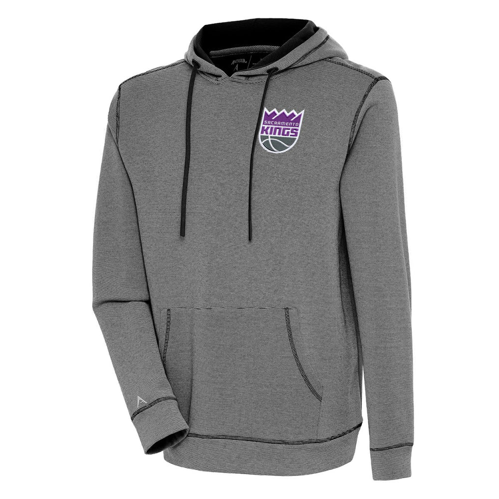 Sacramento Kings Antigua Axe Bunker Tri-Blend Pullover Hoodie Black