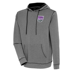 Sacramento Kings Antigua Axe Bunker Tri-Blend Pullover Hoodie Black
