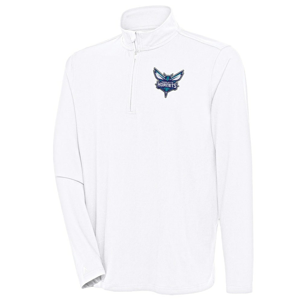 Charlotte Hornets Antigua Hunk Quarter-Zip Pullover Top White