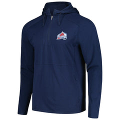 NHL Colorado Avalanche Antigua Spikes Raglan Quarter-Zip Hoodie - Heather Navy