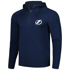 NHL Tampa Bay Lightning Antigua Spikes Raglan Quarter-Zip Hoodie - Heather Navy