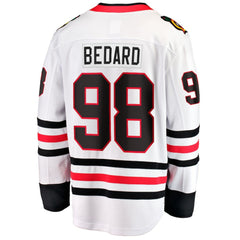 NHL Connor Bedard Chicago Blackhawks Fanatics Away Breakaway Player Jersey - White