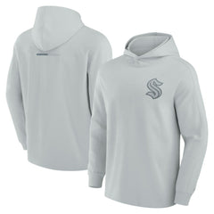 NHL Seattle Kraken Fanatics Elements Lightweight Tri-Blend Fleece Hoodie - Gray
