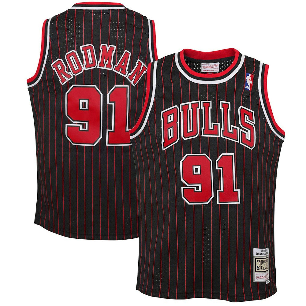 NBA Dennis Rodman Chicago Bulls Youth 1995/96 Hardwood Classics Swingman Jersey sale - Black