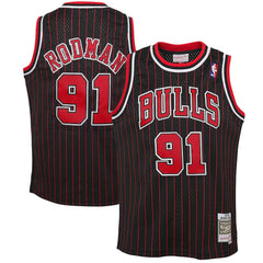 NBA Dennis Rodman Chicago Bulls Youth 1995/96 Hardwood Classics Swingman Jersey sale - Black