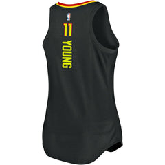 NBA Trae Young Atlanta Hawks Women's Fast Break Tank Jersey - Icon Edition - Black