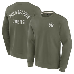 Philadelphia 76ers Unisex Elements Super Soft Fleece Pullover Sweatshirt Olive