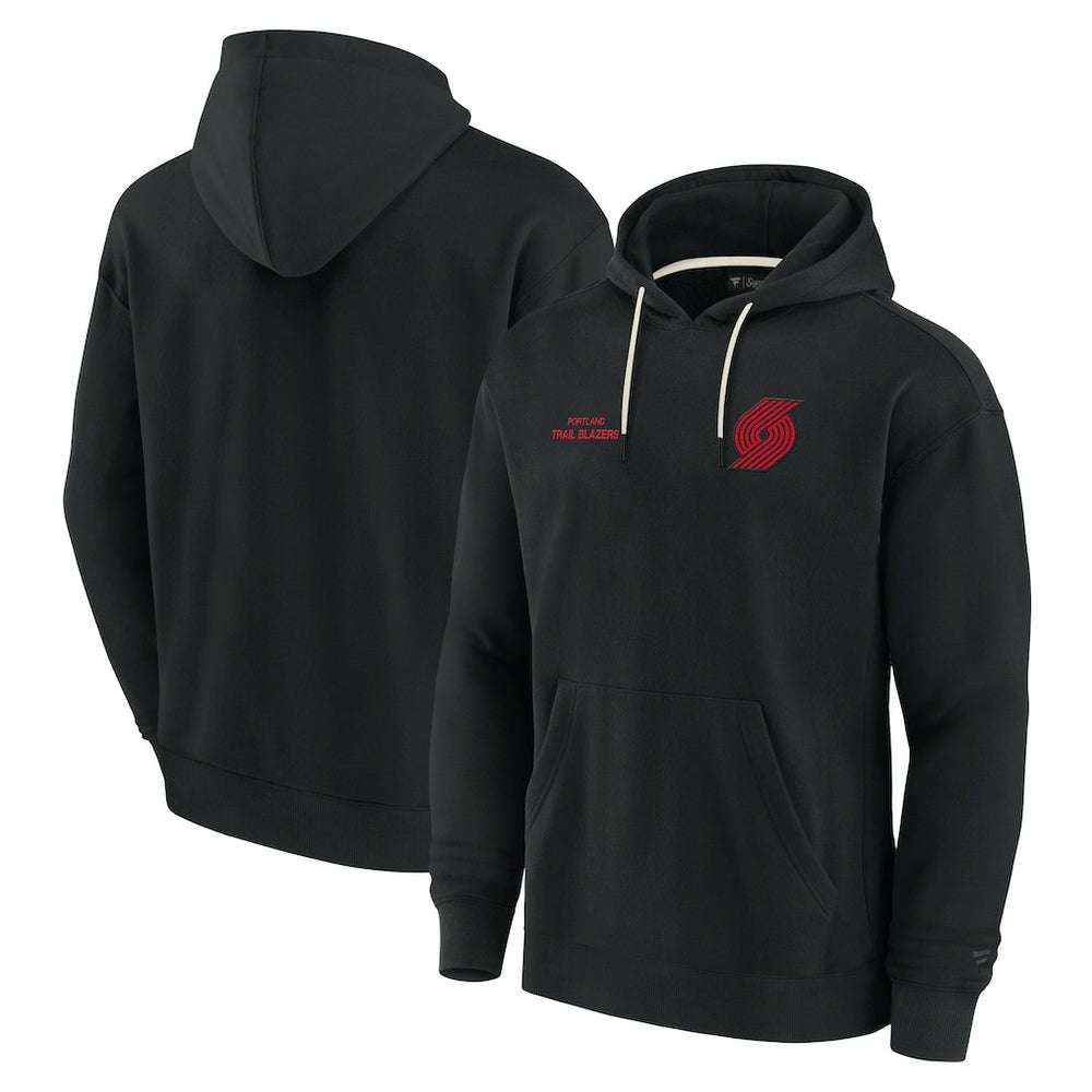 Portland Trail Blazers Unisex Elements Super Soft Fleece Pullover Hoodie Black