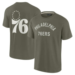 Philadelphia 76ers Unisex Elements Super Soft Short Sleeve T-Shirt Olive