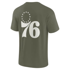 Philadelphia 76ers Unisex Elements Super Soft Short Sleeve T-Shirt Olive