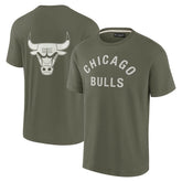 Chicago Bulls Unisex Elements Super Soft Short Sleeve T-Shirt Olive