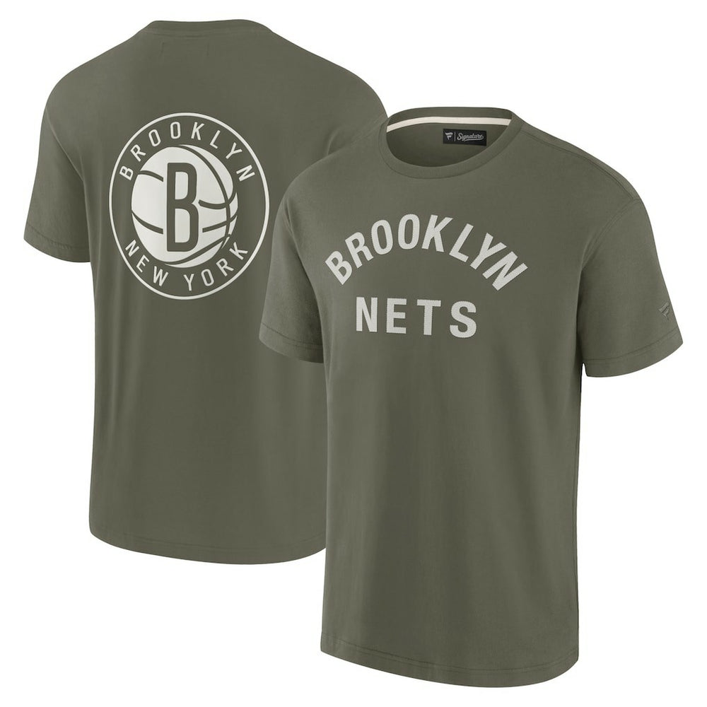 Brooklyn Nets Unisex Elements Super Soft Short Sleeve T-Shirt Olive