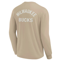 Milwaukee Bucks Unisex Elements Super Soft Long Sleeve T-Shirt Khaki