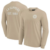 LA Clippers Unisex Elements Super Soft Long Sleeve T-Shirt Khaki