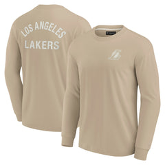 Los Angeles Lakers Unisex Elements Super Soft Long Sleeve T-Shirt Khaki