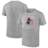Elly De La Cruz Cincinnati Reds Cycle T-Shirt - Heather Gray T-shirts