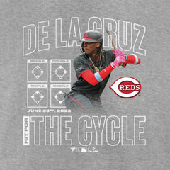 Elly De La Cruz Cincinnati Reds Cycle T-Shirt - Heather Gray T-shirts
