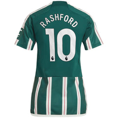 Marcus Rashford Manchester United Women's 2023/24 Away Replica Player Jersey Green