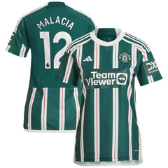 Tyrell Malacia Manchester United Women's 2023/24 Away Replica Player Jersey Green