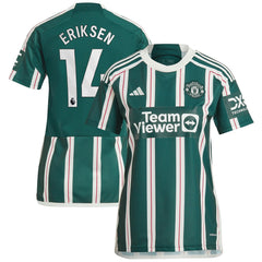 Christian Eriksen Manchester United Women's 2023/24 Away Replica Player Jersey Green