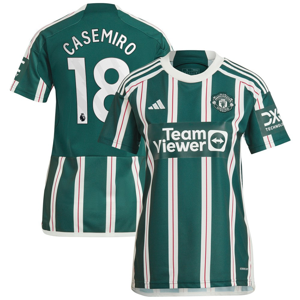 Casemiro Manchester United Women's 2023/24 Away Replica Player Jersey Green