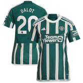 Diogo Dalot Manchester United Women's 2023/24 Away Replica Player Jersey Green