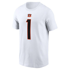 Ja'Marr Chase Cincinnati Bengals Player Name & Number T-Shirt White