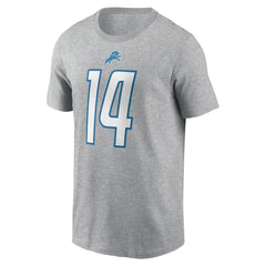 Amon-Ra St. Brown Detroit Lions Player Name & Number T-Shirt Gray