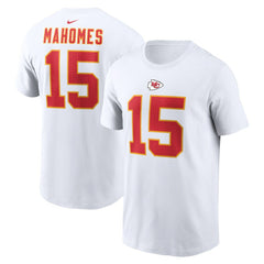 Patrick Mahomes Kansas City Chiefs Player Name & Number T-Shirt White