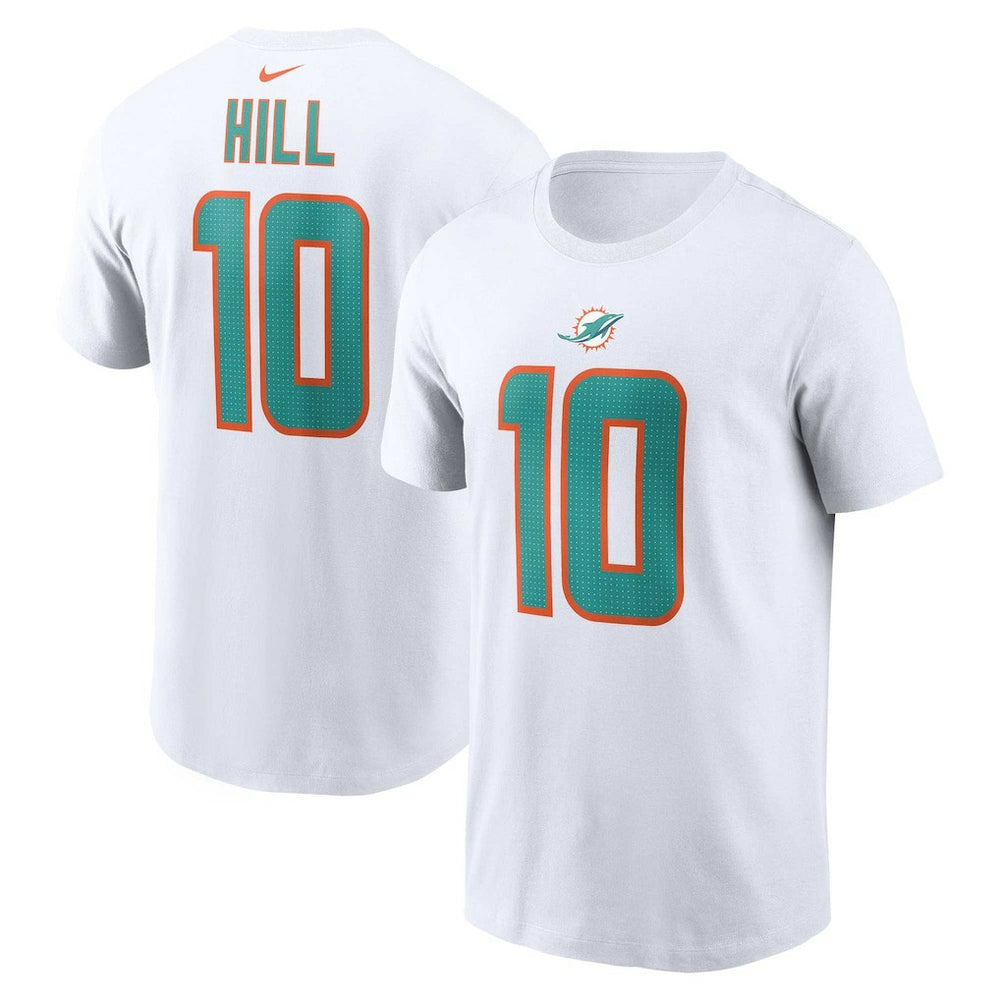 Tyreek Hill Miami Dolphins Player Name & Number T-Shirt White