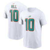 Tyreek Hill Miami Dolphins Player Name & Number T-Shirt White