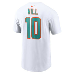 Tyreek Hill Miami Dolphins Player Name & Number T-Shirt White