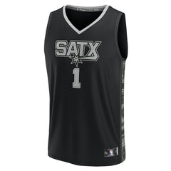 NBA Victor Wembanyama San Antonio Spurs Fast Break Player Jersey - Statement Edition - Black