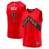 NBA Gradey Dick Toronto Raptors Youth Fast Break Player Jersey - Icon Edition - Red