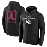 Arizona Cardinals Personalized Name & Number Team Wordmark Pullover Hoodie Black
