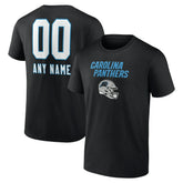 Carolina Panthers Personalized Name & Number Team Wordmark T-Shirt Black