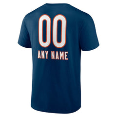 Chicago Bears Personalized Name & Number Team Wordmark T-Shirt Navy