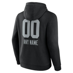 Las Vegas Raiders Personalized Name & Number Team Wordmark Pullover Hoodie Black
