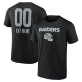 Las Vegas Raiders Personalized Name & Number Team Wordmark T-Shirt Black