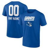 New York Giants Personalized Name & Number Team Wordmark T-Shirt Royal